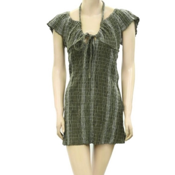 Free People Jungle Green tie dress - Picture 4 of 7